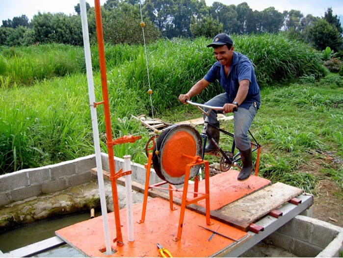 How to Make a Bicycle Powered Water Pump 